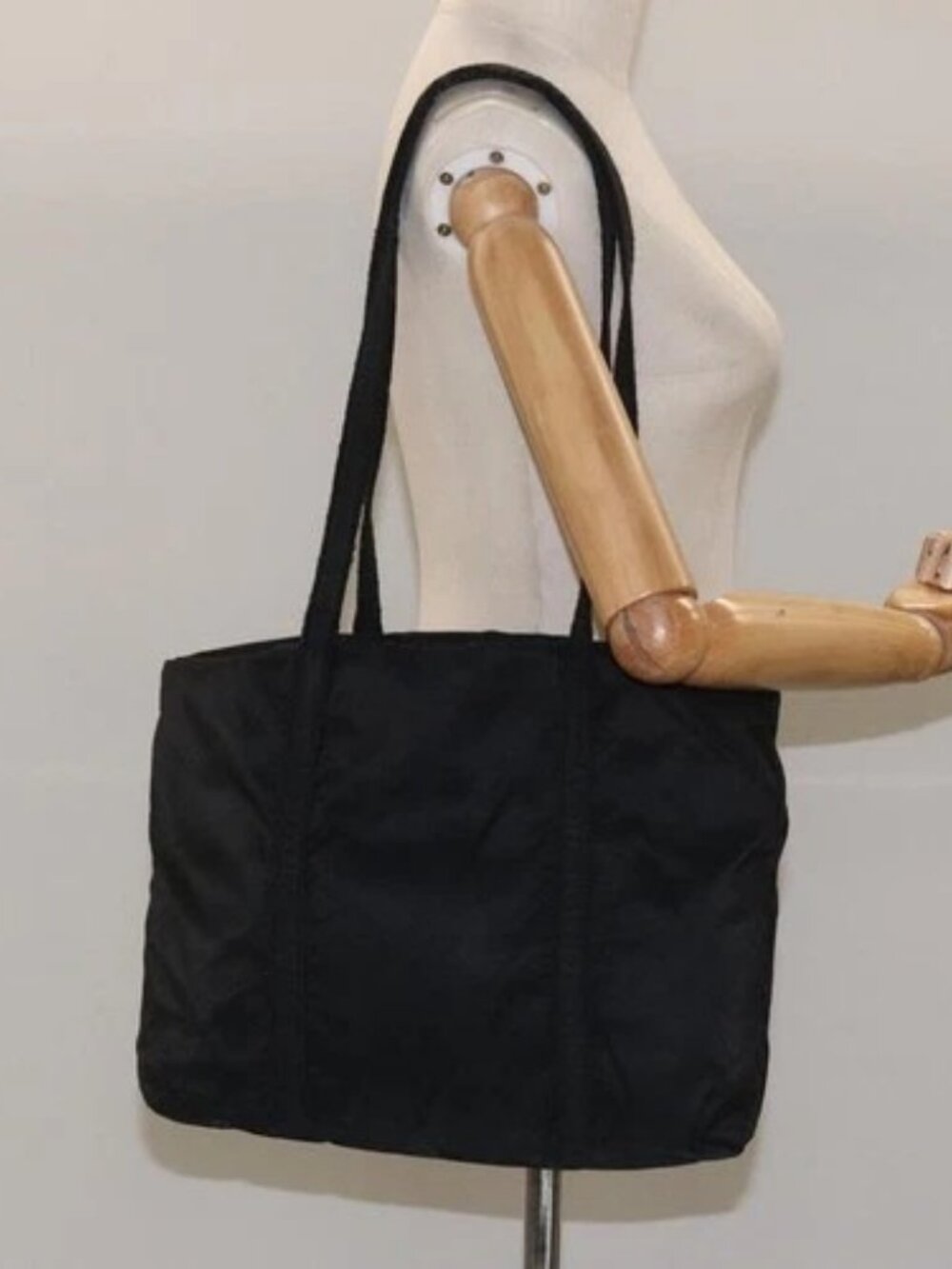 PRADA Tote Bag Nylon Black Silver Auth bs21891 - Picture 14 of 16